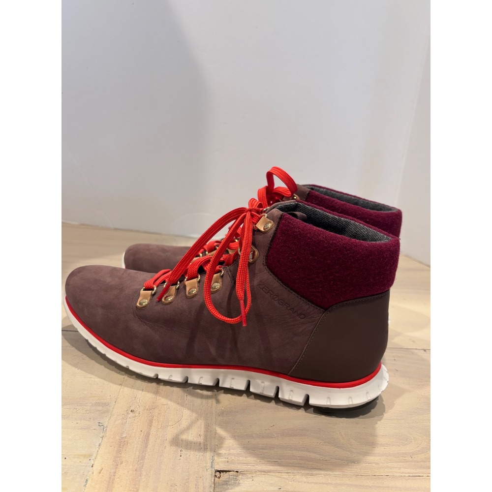 Cole Haan Zerogrand Hiker Boots Womens 9B Brown Waterproof Leather W00159 Chukka